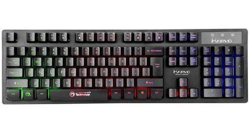 Teclado Gamer Marvo K616a Membrana , Efecto Arcoiris