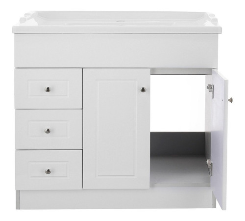 Mueble Vanitorio Pvc Izquierdo Blanco F 100x47x80cm