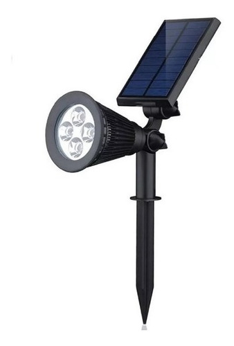 Reflector Estaca Solar 4 Led De Jardin Panel Recargable