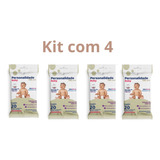 Kit 4 Lenço Umedecido Infantil Personalidade Pocket Escola