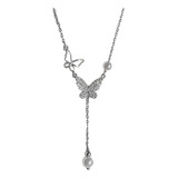 Collar O Sparkling Diamond V22 Con Forma De Flor Y Perlas En