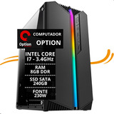 Pc Intel Core I7 3ª Ger/8gb Ddr3/240gb Ssd/gabinete + Fonte