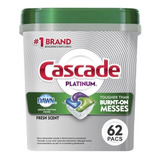 Cascade Platinum  Detergente Lavavajillas Fresh Pods 62pzas 