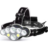 Linterna Frontal Recargable 8led 18000 Lámpara De Cabeza Bri