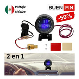 2x Voltímetro Medidor De Temperatura Del Agua Del Coche 12v/