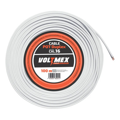 Cable Dúplex Voltmex POT16 100m en Rollo Blanco | Envío gratis