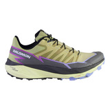 Zapatillas Salomon Thundercross Mujer Green/plum Kitten/blue