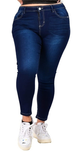 Pantalon De Mezclilla Dama Corte Colombiano Talla Extra S-45