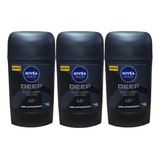 Pack X 3 Desodorante Nivea Men Barra Deep Black Carbon