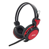 Auriculares De Pc C/mic Cable Reforzado Control De Volumen Color De La Luz Rojo