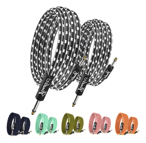 2pz Cable Guitarra Instrumento Eléctrico Amplificador 3m+6m | MercadoLibre