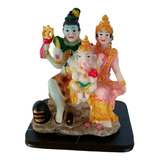 Estatua Imagem Família Hindu Lakshmi Shyva Ganesha +japamala