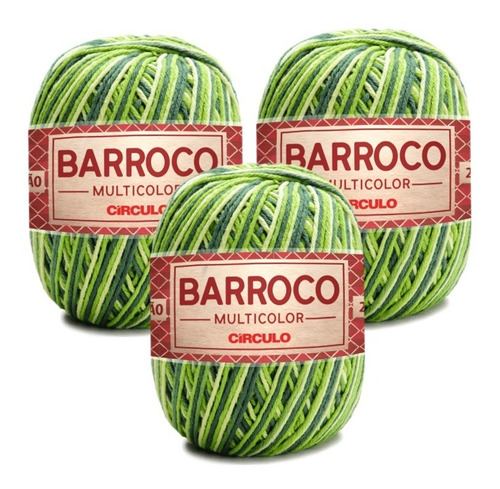 Barbante Barroco Multicolor 200g Cor 9536 Kit 3 Unidades