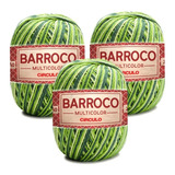 Barbante Barroco Multicolor 200g Cor 9536 Kit 3 Unidades