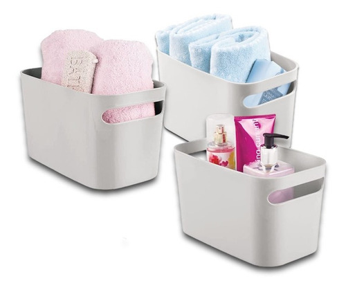 Set 3pz Canastas Organizadoras Baño Hogar Almacenamiento 