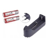 Cargador De Pilas Recargables + 2 Pila 3.7v Li-ion 18650