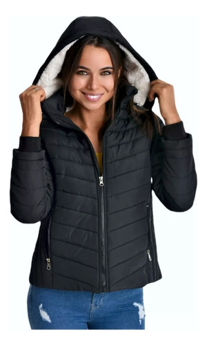 Campera Inflada Mujer Inflable Impermeable Con Polar Abrigos