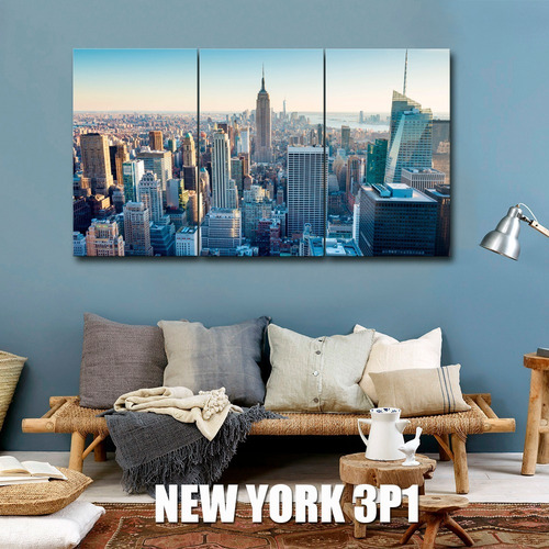 3 Cuadros Canva De 60x100, New York,paris, Londres, Universo