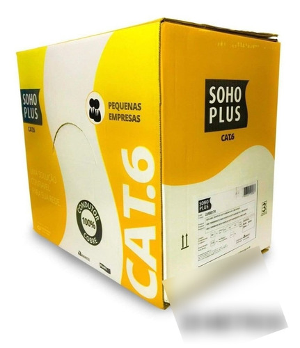 25 Metros De Cabo Rede Cat6 Sohoplus Furukawa 100% Cobre