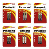 Pilha Panasonic Aa Pequena Alcalina Kit C/ 6 Cartelas- 12uni