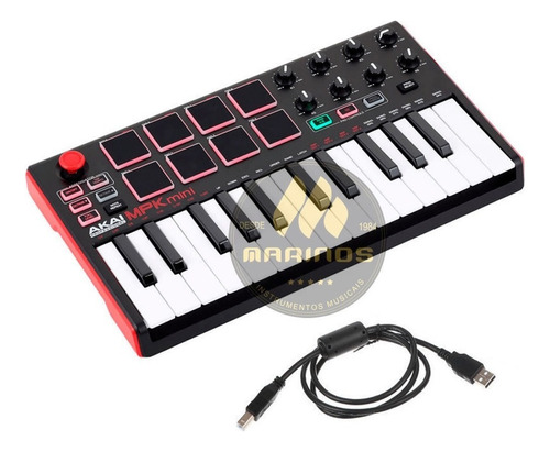 Teclado Controlador Akai 25 Teclas Usb Mpk Mini Mk2 Cl