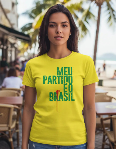Camiseta Bolsonaro Meu Partido É O Brasil Facada | Parcelamento sem juros