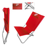 Silla Reposera Plegable Camping Jardin Playa Reforzada Sear Color Rojo