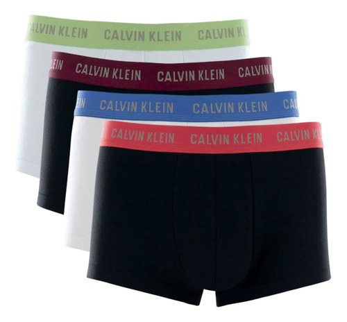 Kit 4 Cuecas Calvin Klein Cotton Original Low Rise Trunk Ck 