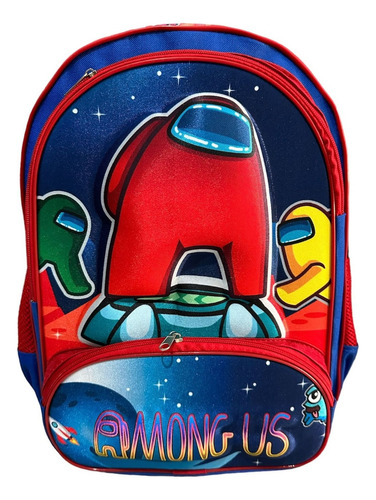 Mochila Among-us- 3d Escolar Primaria M-50 Mediana