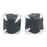 Pendientes Estilo Poste De Cristal De Turmalina Negra Starbo