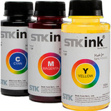 3x100ml  Tinta Stk Pigmenta Impressora P/ Epson Ecotank