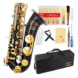 Saxofón Tenor Plano Con Estuche Cañas De 10 Piezas