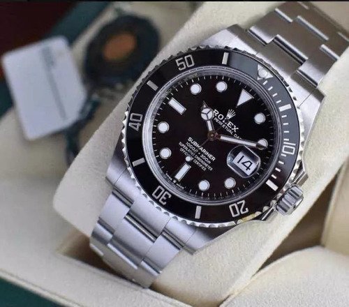 Rolex Submariner Date Preto 40mm Automático Completo Suíço