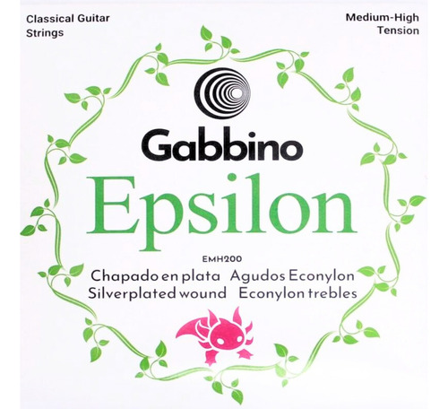 Cuerdas Guitarra Clásica Gabbino Epsilon Media/alta Emh200