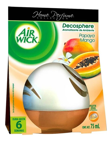  Aromatizante Air Wick Deco Sphere Papaya Mango 75 Ml
