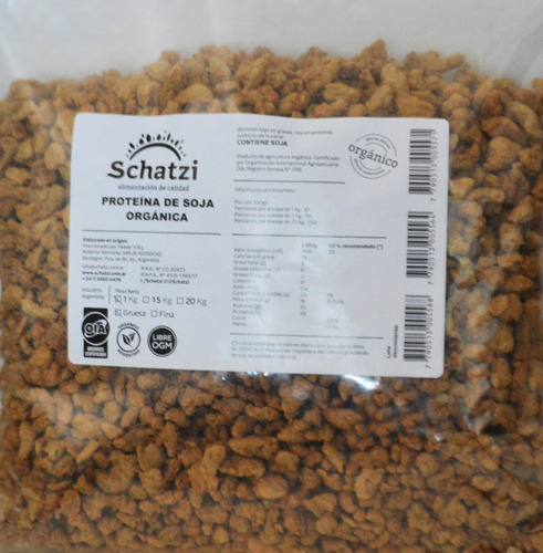 Soja Texturizada Orgánica Gruesa 1kg. Schatzi