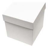 Caja Rígida Regalo Cubo Blanco 15x15x15 Base Y Tapa 