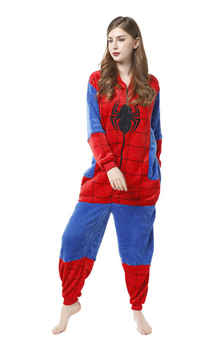 Pijama Abrigado De Pana De Spiderman Para Niños Y Adultos