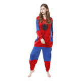 Pijama Quente De Flanela Para Crianças/adultos, Homem-aranha