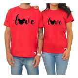 Kit 2 Camiseta Casal Namorados Estampa Love Mickey Amor