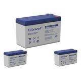Bateria Gel Ultracell 12v 7ah Recargable Alarma Ups X 3unid.