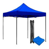 Toldo Plegable Azul De Acero Inoxidable 3x3