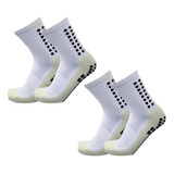 Meia Antiderrapante Futebol Corrida Meião Pro Socks 2 Pares