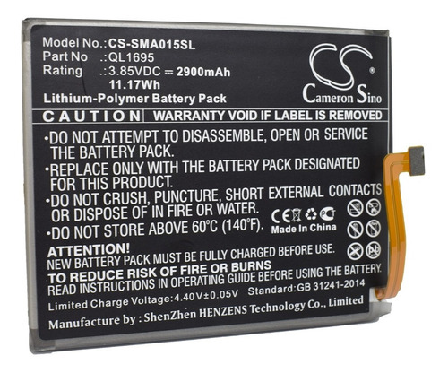 Acumulador Energia P/ Samsung A01 / A01 Core Part No Ql1695