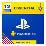 Cartão Psn Plus Essential 12 Meses Assinatura Americana