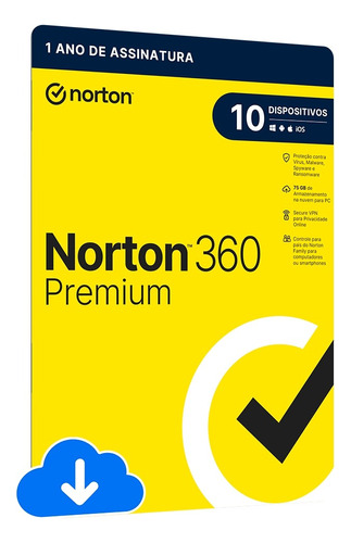 Norton 360 Premium 10 Dispositivos 12 Meses Download 2023