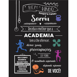 Adesivo Parede Bem Vindo Frase Academia Musculação Peso Ac8