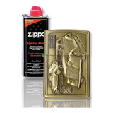 Kit Zippo / Gasolina  + Encendedor Tipo Zippo / Carro B0.2