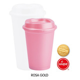 20 Vasos Reusables Tipo Star Para Bebida Caliente Mini 12 Oz Color Rosa Gold