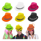 Sombrero Gorro Tanguero Fungi Fluo Cotillon Carioca X10 